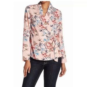 ✨Como Vintage Floral Kimono Wrap Blouse Size Small